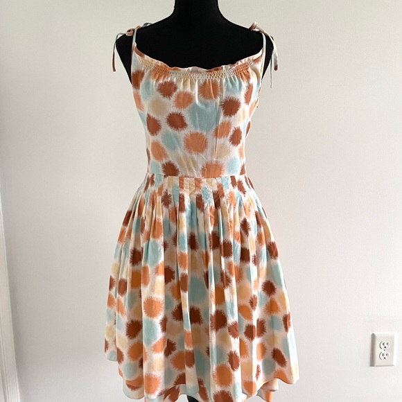 RARE ASO Andie Anderson How to Lose a Guy in 10 Days Multi Polkadot Flare Dress - Picture 2 of 6